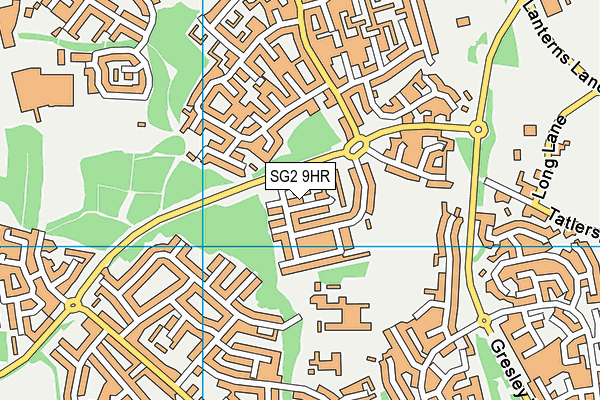 SG2 9HR map - OS VectorMap District (Ordnance Survey)