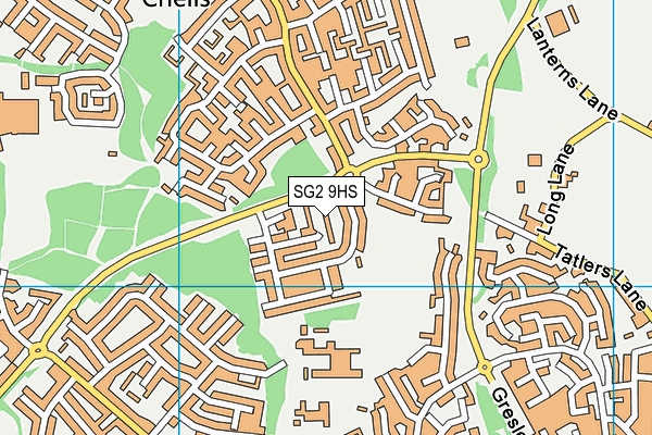 SG2 9HS map - OS VectorMap District (Ordnance Survey)