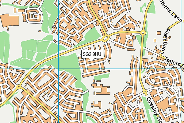 SG2 9HU map - OS VectorMap District (Ordnance Survey)