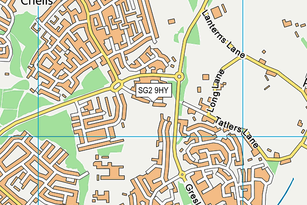 SG2 9HY map - OS VectorMap District (Ordnance Survey)