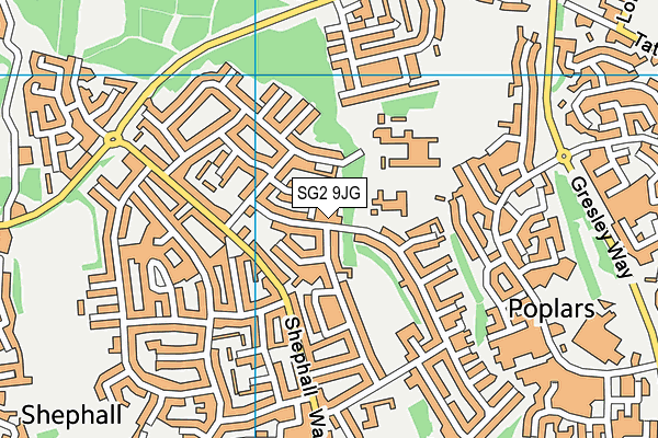 SG2 9JG map - OS VectorMap District (Ordnance Survey)