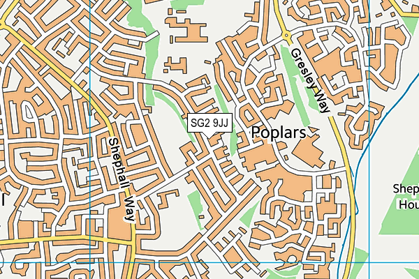 SG2 9JJ map - OS VectorMap District (Ordnance Survey)