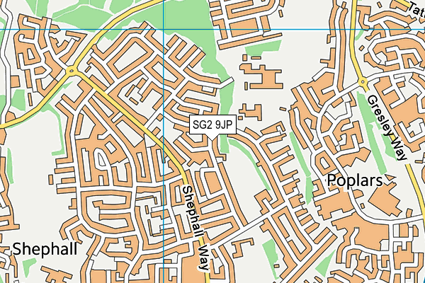 SG2 9JP map - OS VectorMap District (Ordnance Survey)