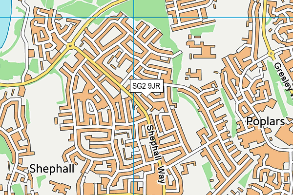 SG2 9JR map - OS VectorMap District (Ordnance Survey)
