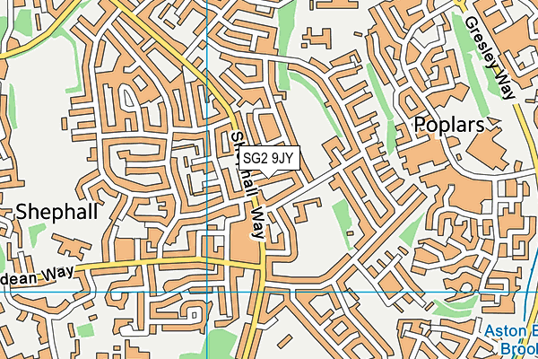 SG2 9JY map - OS VectorMap District (Ordnance Survey)