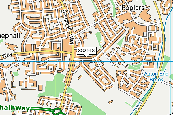 SG2 9LS map - OS VectorMap District (Ordnance Survey)