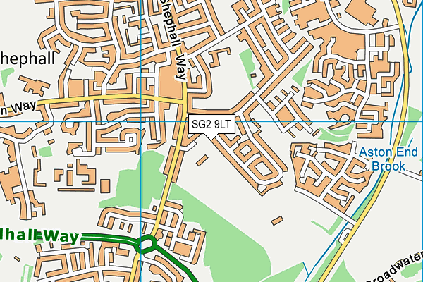 SG2 9LT map - OS VectorMap District (Ordnance Survey)