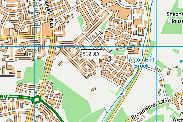 SG2 9LY map - OS VectorMap District (Ordnance Survey)