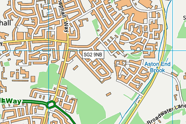 SG2 9NB map - OS VectorMap District (Ordnance Survey)