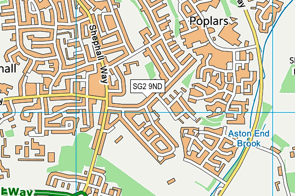 SG2 9ND map - OS VectorMap District (Ordnance Survey)