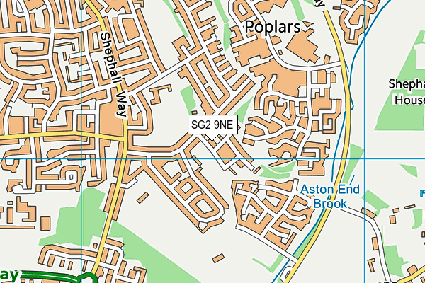 SG2 9NE map - OS VectorMap District (Ordnance Survey)