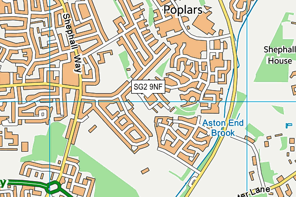 SG2 9NF map - OS VectorMap District (Ordnance Survey)