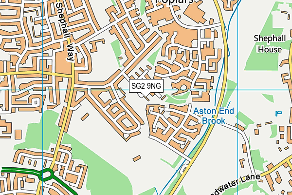 SG2 9NG map - OS VectorMap District (Ordnance Survey)