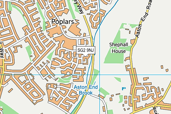 SG2 9NJ map - OS VectorMap District (Ordnance Survey)
