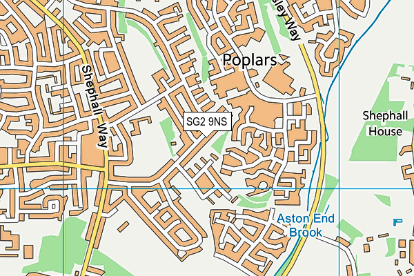 SG2 9NS map - OS VectorMap District (Ordnance Survey)