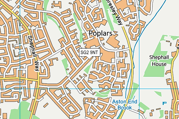 SG2 9NT map - OS VectorMap District (Ordnance Survey)
