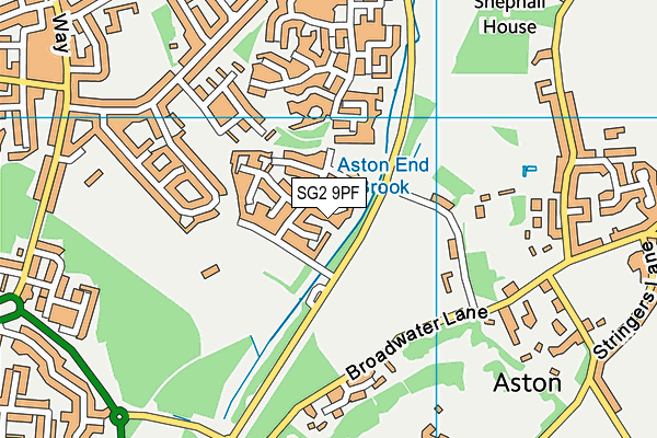 SG2 9PF map - OS VectorMap District (Ordnance Survey)