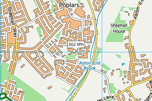 SG2 9PH map - OS VectorMap District (Ordnance Survey)