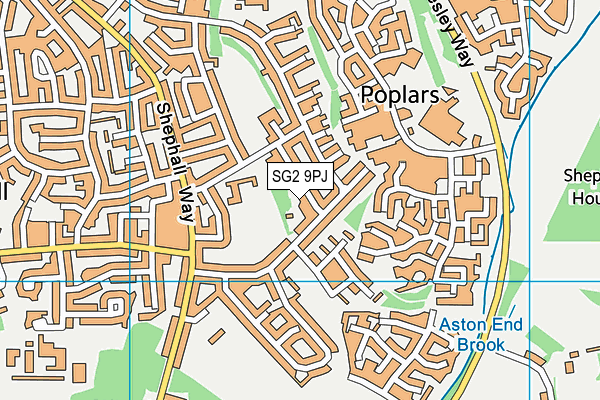 SG2 9PJ map - OS VectorMap District (Ordnance Survey)