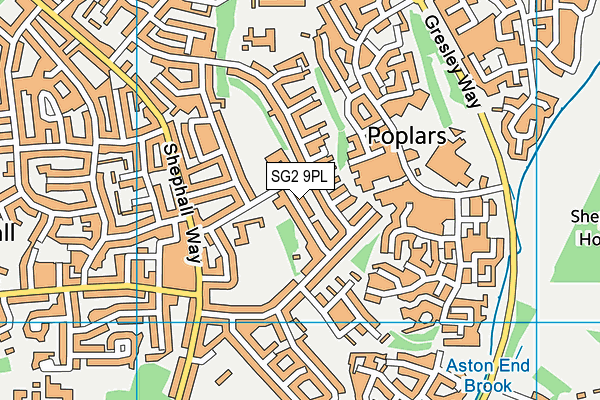 SG2 9PL map - OS VectorMap District (Ordnance Survey)