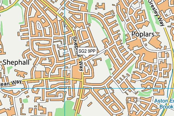 SG2 9PP map - OS VectorMap District (Ordnance Survey)