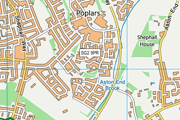 SG2 9PR map - OS VectorMap District (Ordnance Survey)