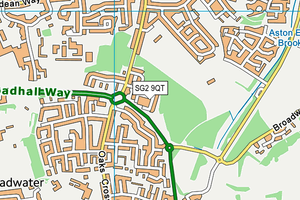 SG2 9QT map - OS VectorMap District (Ordnance Survey)