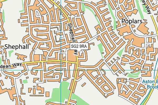 SG2 9RA map - OS VectorMap District (Ordnance Survey)