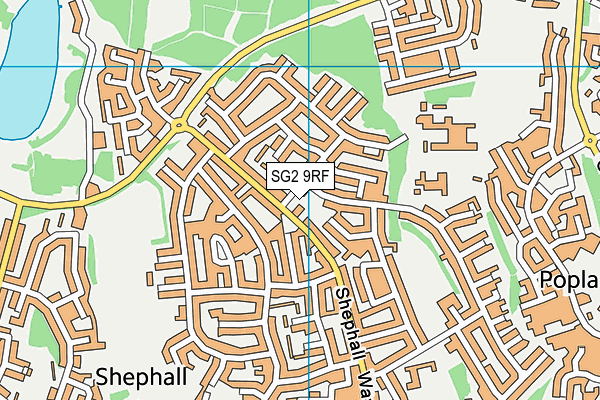 SG2 9RF map - OS VectorMap District (Ordnance Survey)