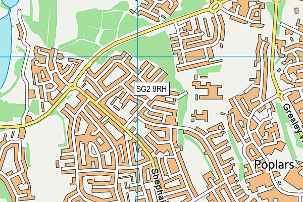 SG2 9RH map - OS VectorMap District (Ordnance Survey)