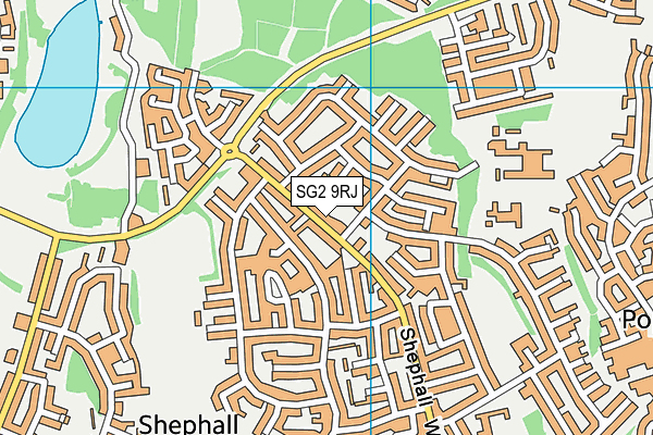 SG2 9RJ map - OS VectorMap District (Ordnance Survey)