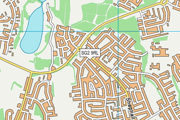 SG2 9RL map - OS VectorMap District (Ordnance Survey)