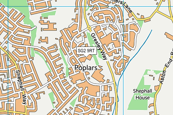 SG2 9RT map - OS VectorMap District (Ordnance Survey)