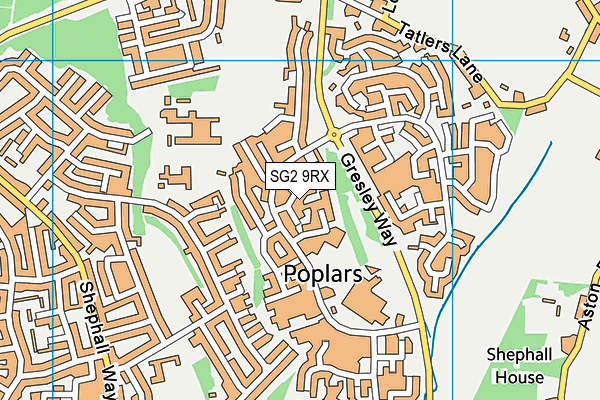 SG2 9RX map - OS VectorMap District (Ordnance Survey)