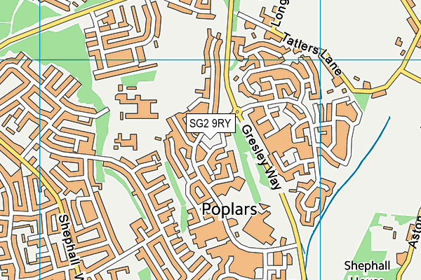 SG2 9RY map - OS VectorMap District (Ordnance Survey)