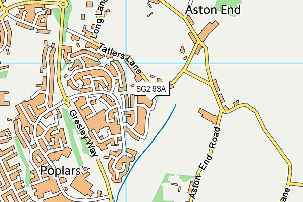 SG2 9SA map - OS VectorMap District (Ordnance Survey)