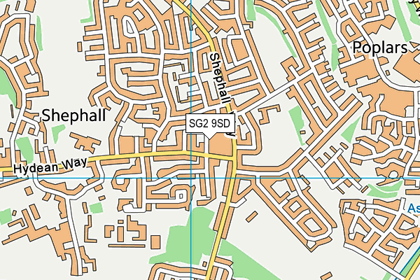 SG2 9SD map - OS VectorMap District (Ordnance Survey)