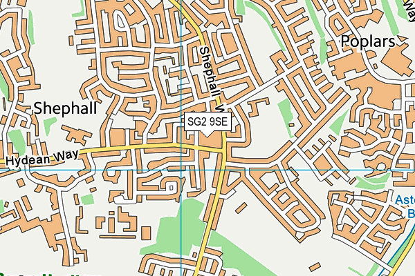 SG2 9SE map - OS VectorMap District (Ordnance Survey)