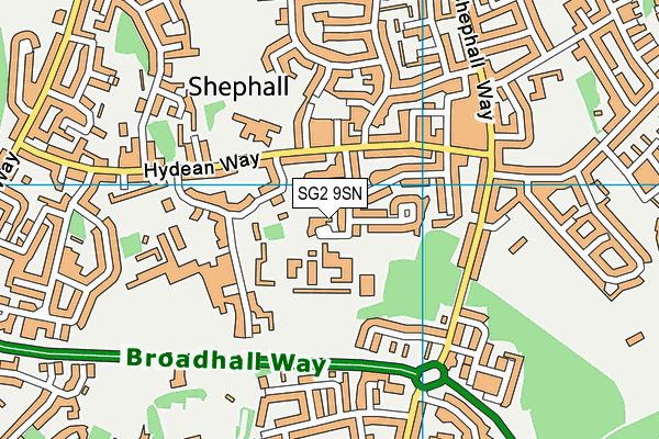 SG2 9SN map - OS VectorMap District (Ordnance Survey)