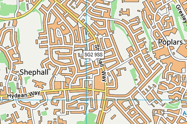 SG2 9SS map - OS VectorMap District (Ordnance Survey)