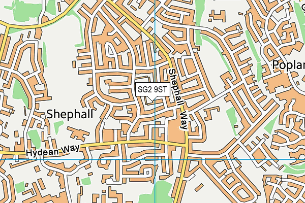 SG2 9ST map - OS VectorMap District (Ordnance Survey)