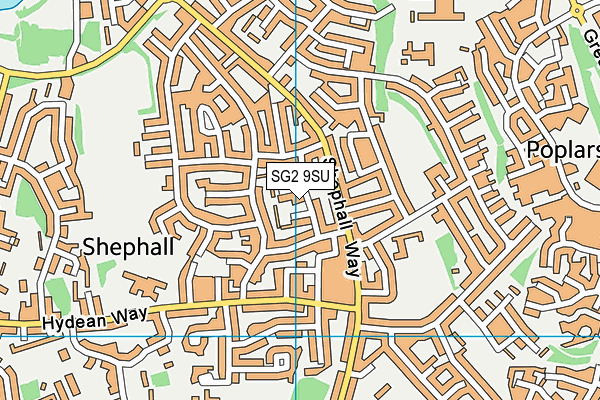 SG2 9SU map - OS VectorMap District (Ordnance Survey)