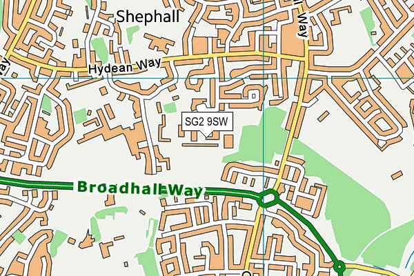 Barnwell School map (SG2 9SW) - OS VectorMap District (Ordnance Survey)