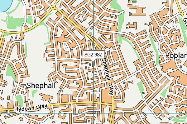 SG2 9SZ map - OS VectorMap District (Ordnance Survey)