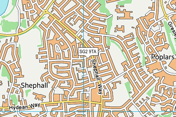 SG2 9TA map - OS VectorMap District (Ordnance Survey)