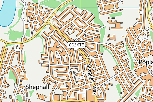 SG2 9TE map - OS VectorMap District (Ordnance Survey)