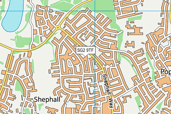 SG2 9TF map - OS VectorMap District (Ordnance Survey)