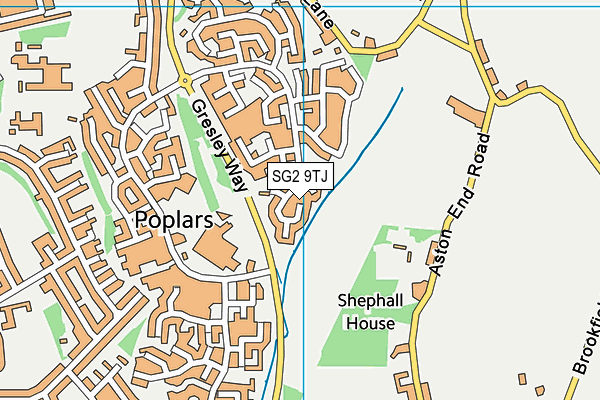 SG2 9TJ map - OS VectorMap District (Ordnance Survey)