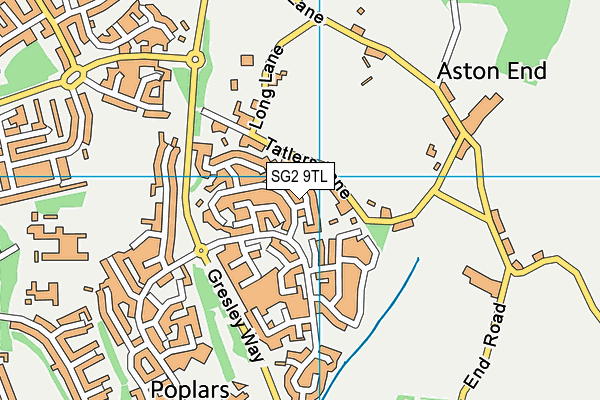 SG2 9TL map - OS VectorMap District (Ordnance Survey)