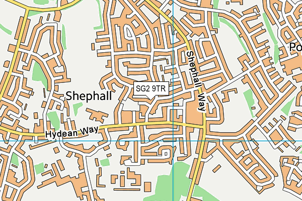 SG2 9TR map - OS VectorMap District (Ordnance Survey)